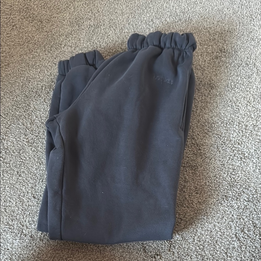 Black Track Pants with Elastic Waistband and Soft Fabric
